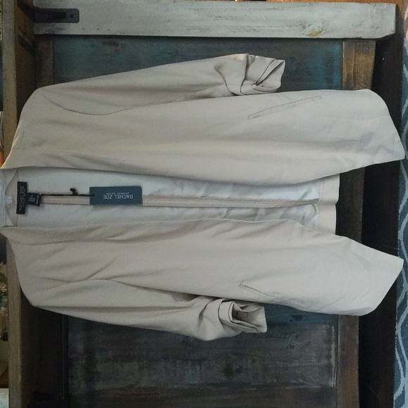 Rachel Zoe Jackets & Blazers - NWT Rachel Zoe Beige Open Front Blazer with Ruched 3/4 Sleeves - Women's XL